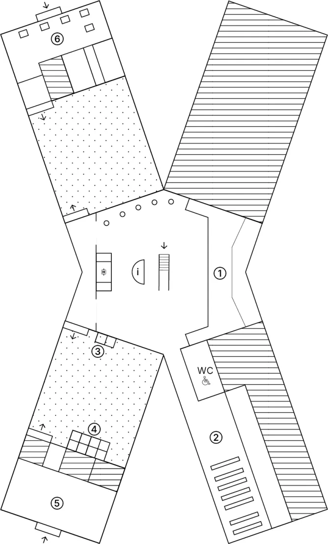 Mapa knihovny - Studijní a vědecká knihovna v Hradci Králové