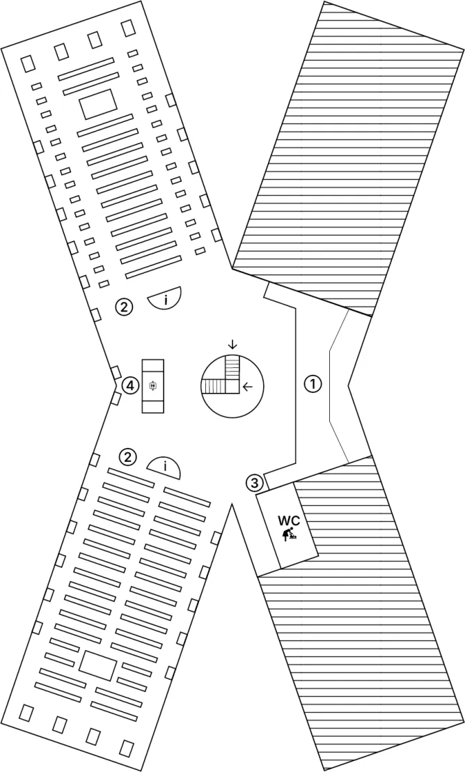 Mapa knihovny - Studijní a vědecká knihovna v Hradci Králové