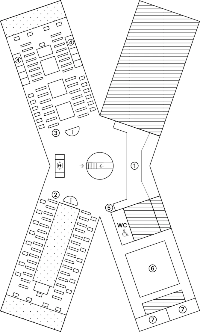 Mapa knihovny - Studijní a vědecká knihovna v Hradci Králové