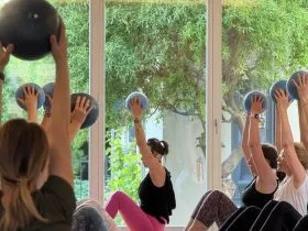 Lekce pilates v&nbsp;galerii